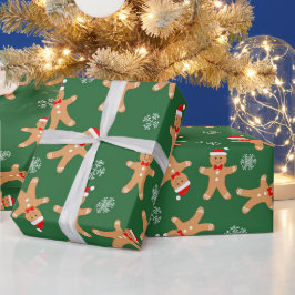 Papel de embrulho Gingerbread Baby com chapéu de P