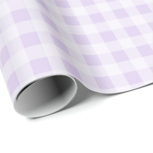 Papel de embrulho gingham lavanda pálido