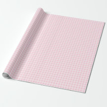 Papel de embrulho Gingham rosa suave