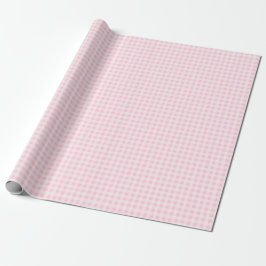 Papel de embrulho Gingham rosa suave