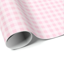 Papel de embrulho Gingham rosa suave