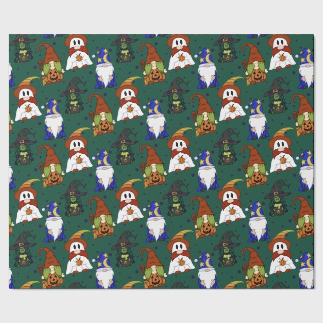 Papel de embrulho Gnome-o-Ween (Médio) (Barra)