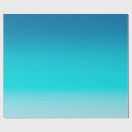 Papel de embrulho gradiente de azul para aqua mini
