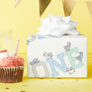Papel de embrulho grande do primeiro aniversario
