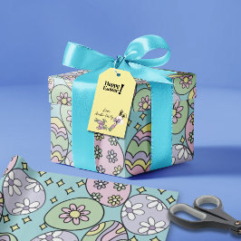 Papel de embrulho Groovy Pastel Páscoa Vibe Hippie