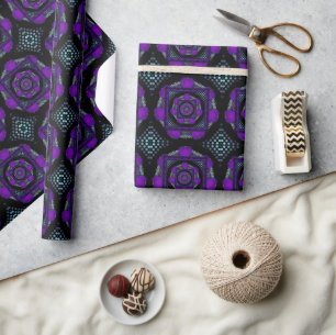 Papel de embrulho guarda-chuva roxo & corações .7