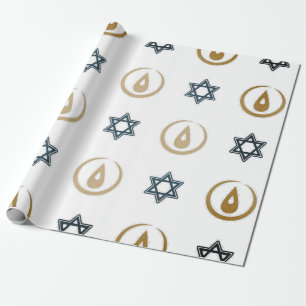 papel de embrulho hanukkah