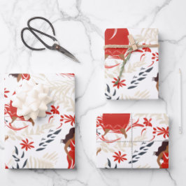 papel de embrulho hawaiano de roupas vermelhas