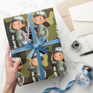 Papel de embrulho Herói Saudação Militar