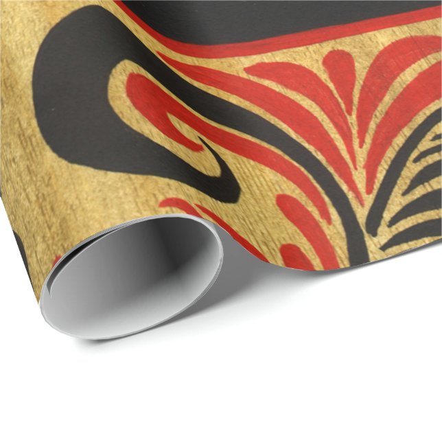 Papel de embrulho Hohloma russo (Ponta do rolo)