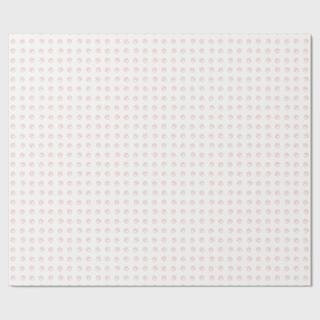 Papel de Embrulho Impressões de Pata de Rosa Minim (Aberto)