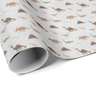 Papel de Embrulho Infantil Dinossauro Terroso