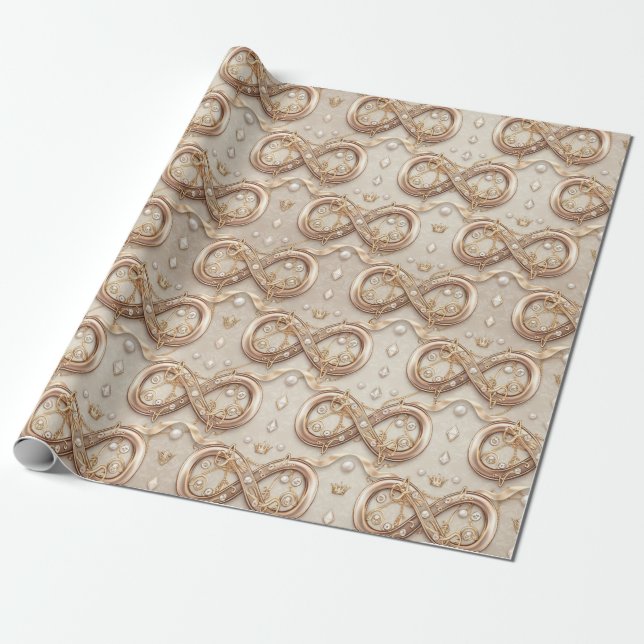 Papel de embrulho infinito dourado (Desenrolado)