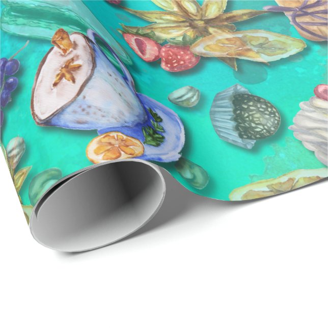 Papel de embrulho inspirado pela Fika sueca (Ponta do rolo)