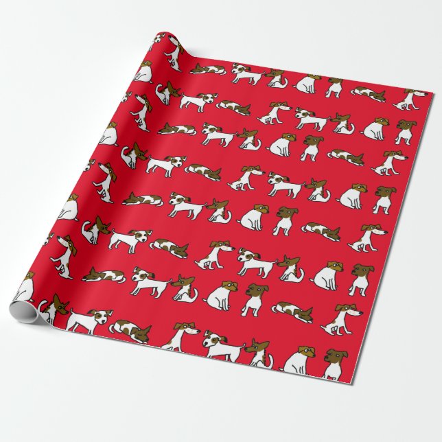 Papel de embrulho Jack Russell (Desenrolado)