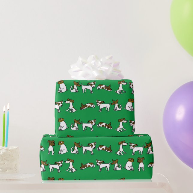 Papel de embrulho Jack Russell (Presentes para festas)