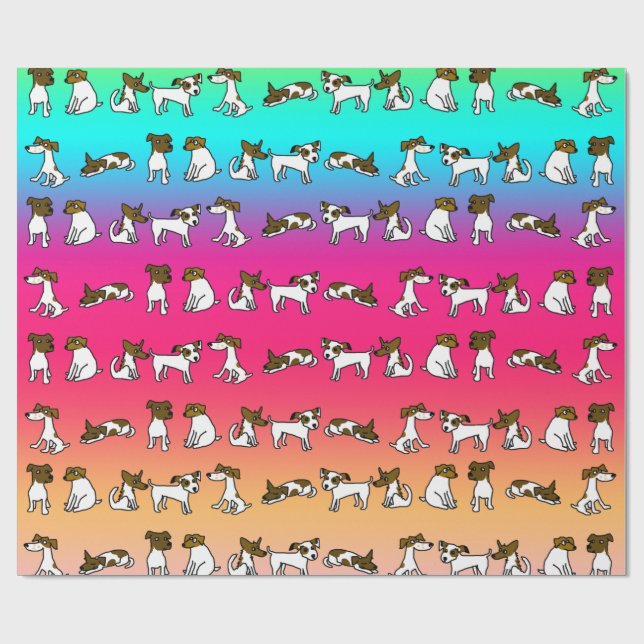 Papel de embrulho Jack Russell (Aberto)