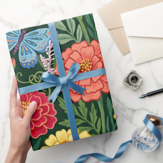 Papel de embrulho Jardim de Borboletas Marigold Ab
