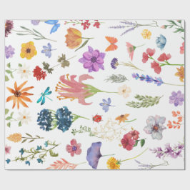 Papel de embrulho Jardim Floral