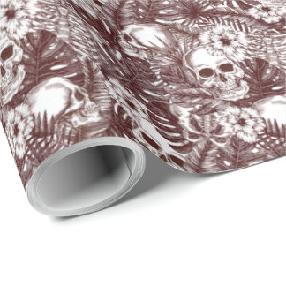 Papel de embrulho Jungle Skulls