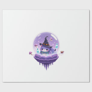 Papel de embrulho Kawaii Bola de Cristal Gato Brux