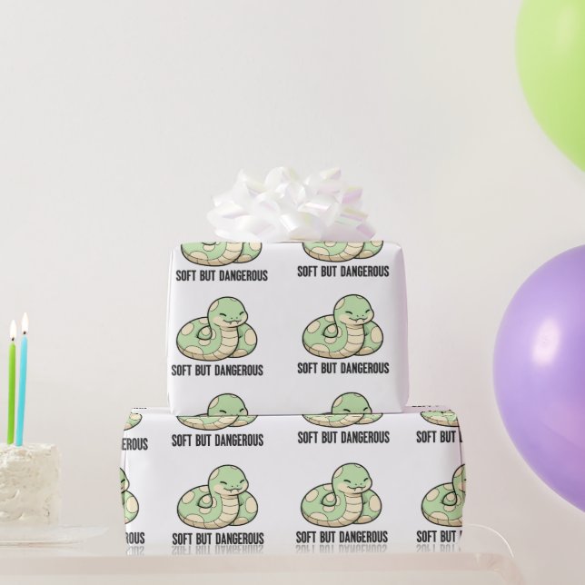 Papel de embrulho Kawaii Cobra Gordinha (Presentes para festas)