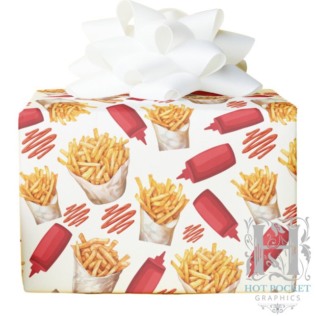 Papel de embrulho Ketchup & Batatas Fritas (Criador carregado)