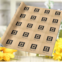 Papel de embrulho Kraft com logotipo de negócios p