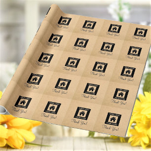 Papel de embrulho Kraft com logotipo de negócios p