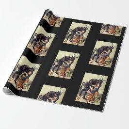 Papel de embrulho Krampus preto
