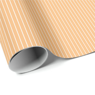 Papel de embrulho laranja claro e branco listras f