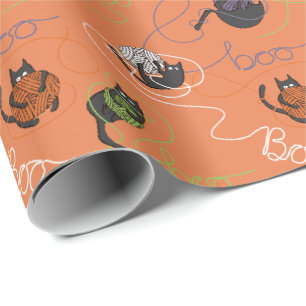 Papel de embrulho laranja emaranhado Boo-tifulment