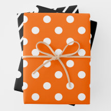 Papel de embrulho laranja, preto e branco