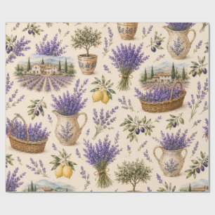 papel de embrulho lavanda vintage