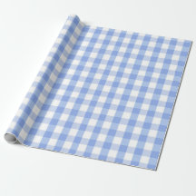 Papel de embrulho Light Blue Gingham Garden Party