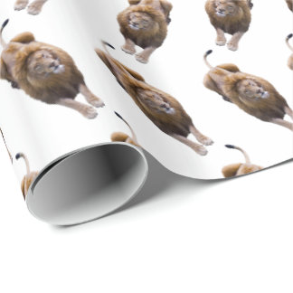 Papel de embrulho Lion Frenzy (Escolha a cor)