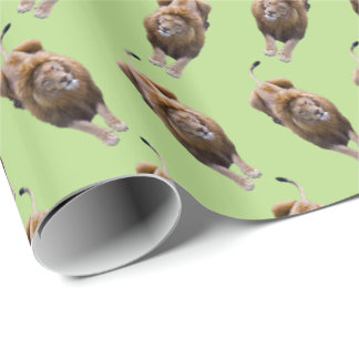 Papel de embrulho Lion Frenzy (Verde)
