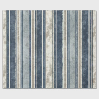 Papel de embrulho listrado azul claro envelhecido