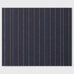 Papel de embrulho listrado azul marinho