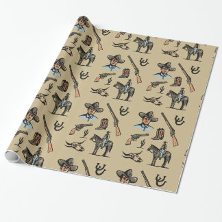 Papel de embrulho Little Cowboys & Wild West Kids 