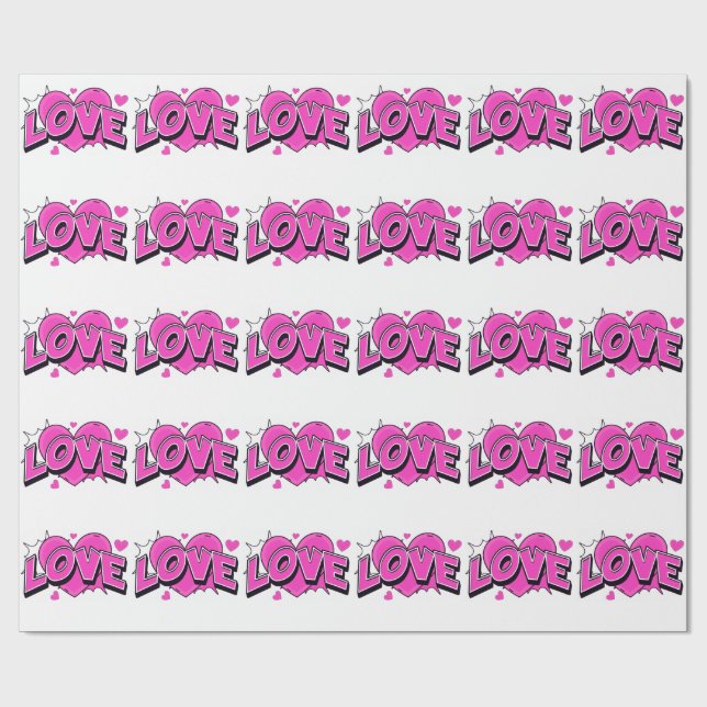 Papel de embrulho LOVE Matte (Aberto)
