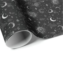 Papel de embrulho Luas e Estrelas Celestiais Monoc
