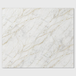 Papel de embrulho Mármore Branco e Dourado