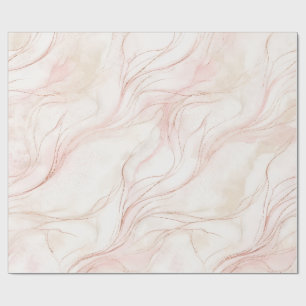 Papel de embrulho mármore italiano rosa dourado