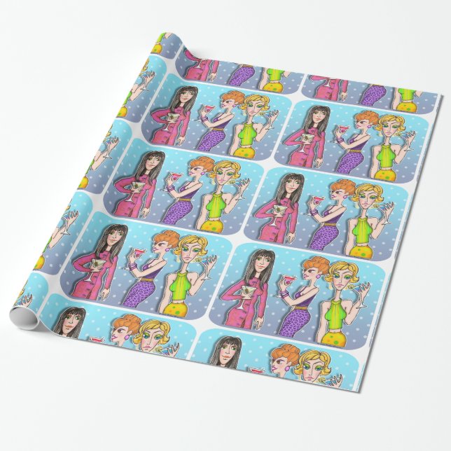 Papel de embrulho Martini Divas (Desenrolado)