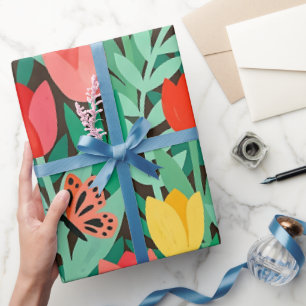 Papel de embrulho Matisse Tulipa Borboletas Abstra