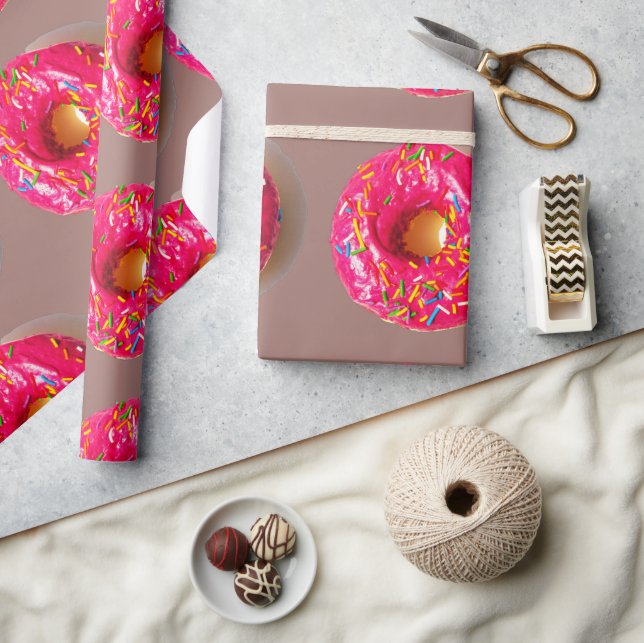 Papel de embrulho Matte Donut Rosa (Artesanato)