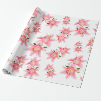 Papel de embrulho matte Pink Lily