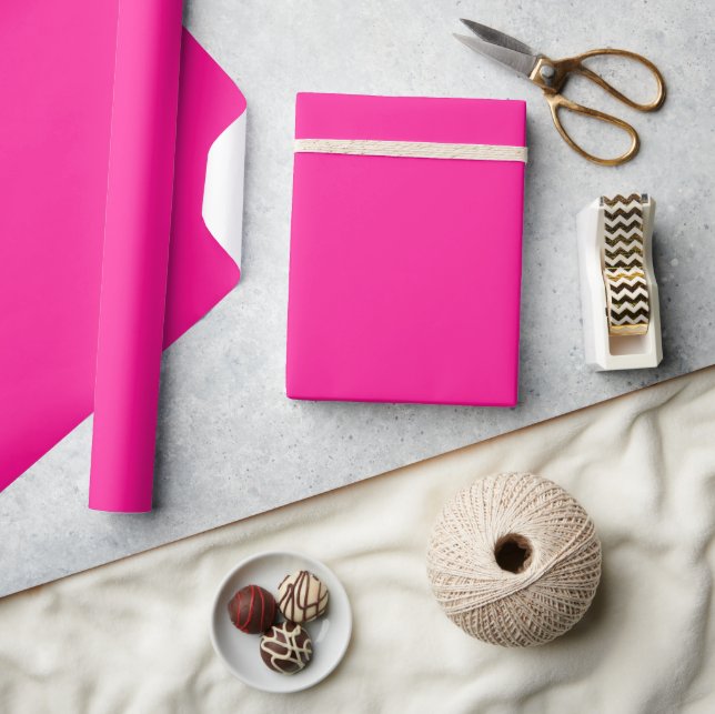 Papel de Embrulho Matte Rosa Fluorescente (Artesanato)