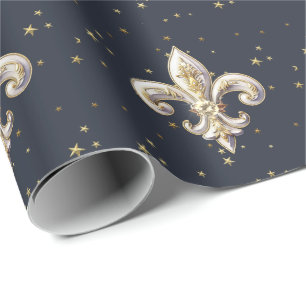 Papel de embrulho Medieval Fleur-de-Lis